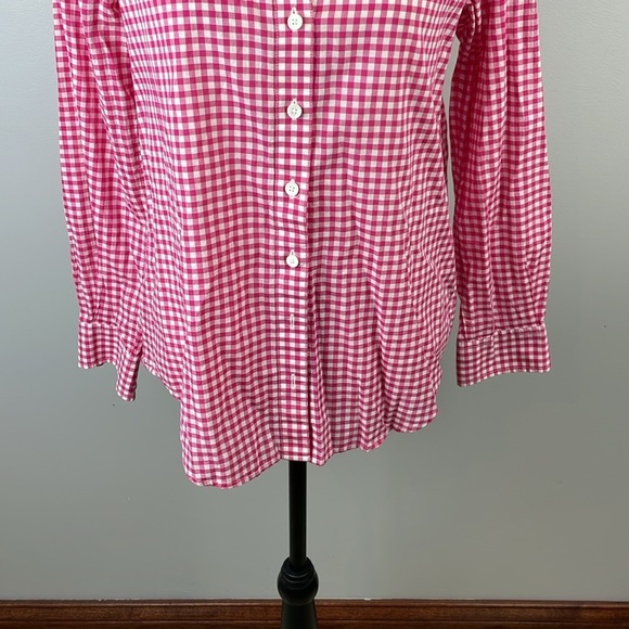 Vineyard Vines Women Long Sleeve Button Down Shirt SZ 4 Relaxed Bright Pink - Picture 3 of 14